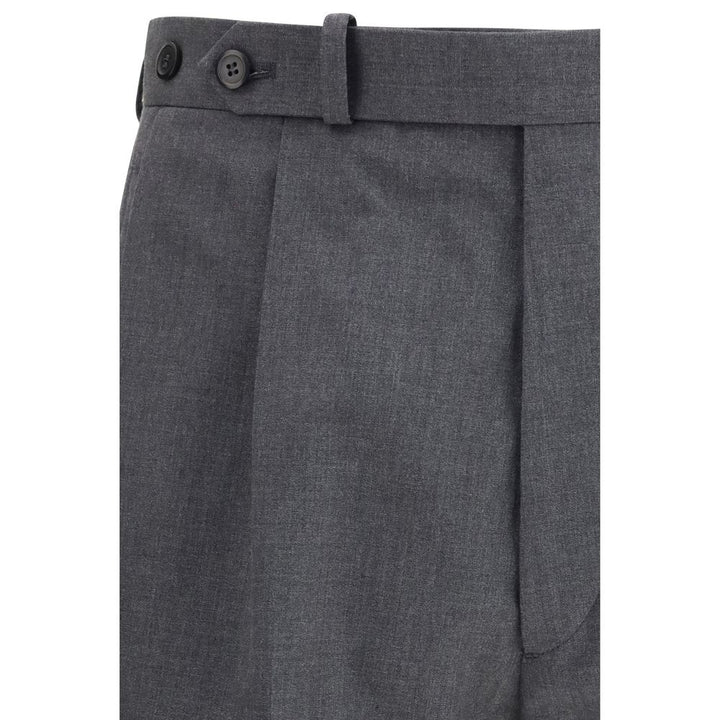 Prada Gray Fleece Wool Dress Pants