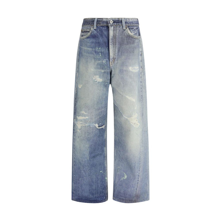 Our Legacy Blue Cotton Relaxed Fit Jeans