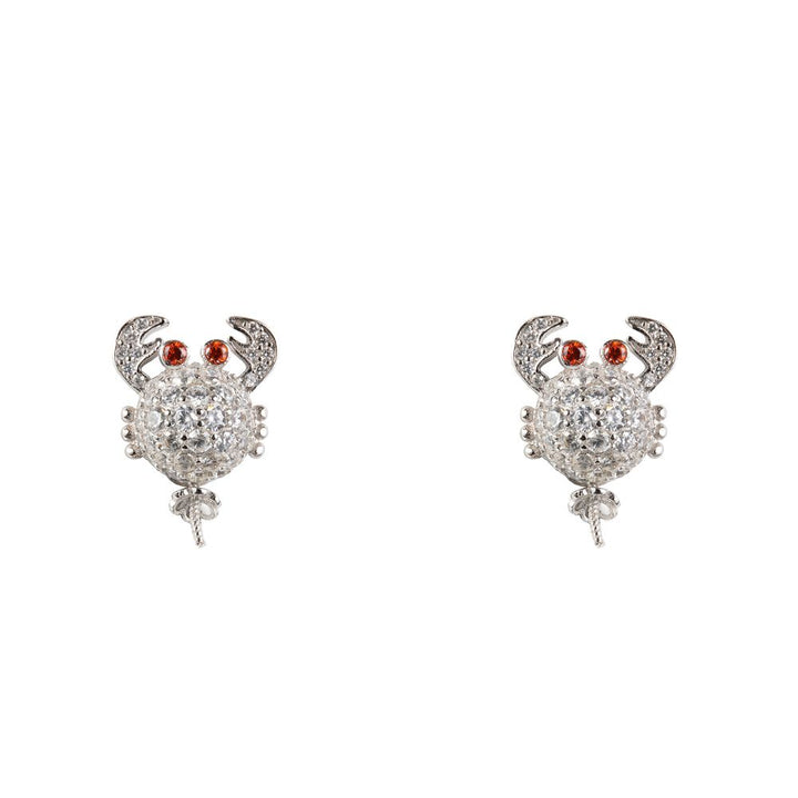 Lancaster White Silver Earrings