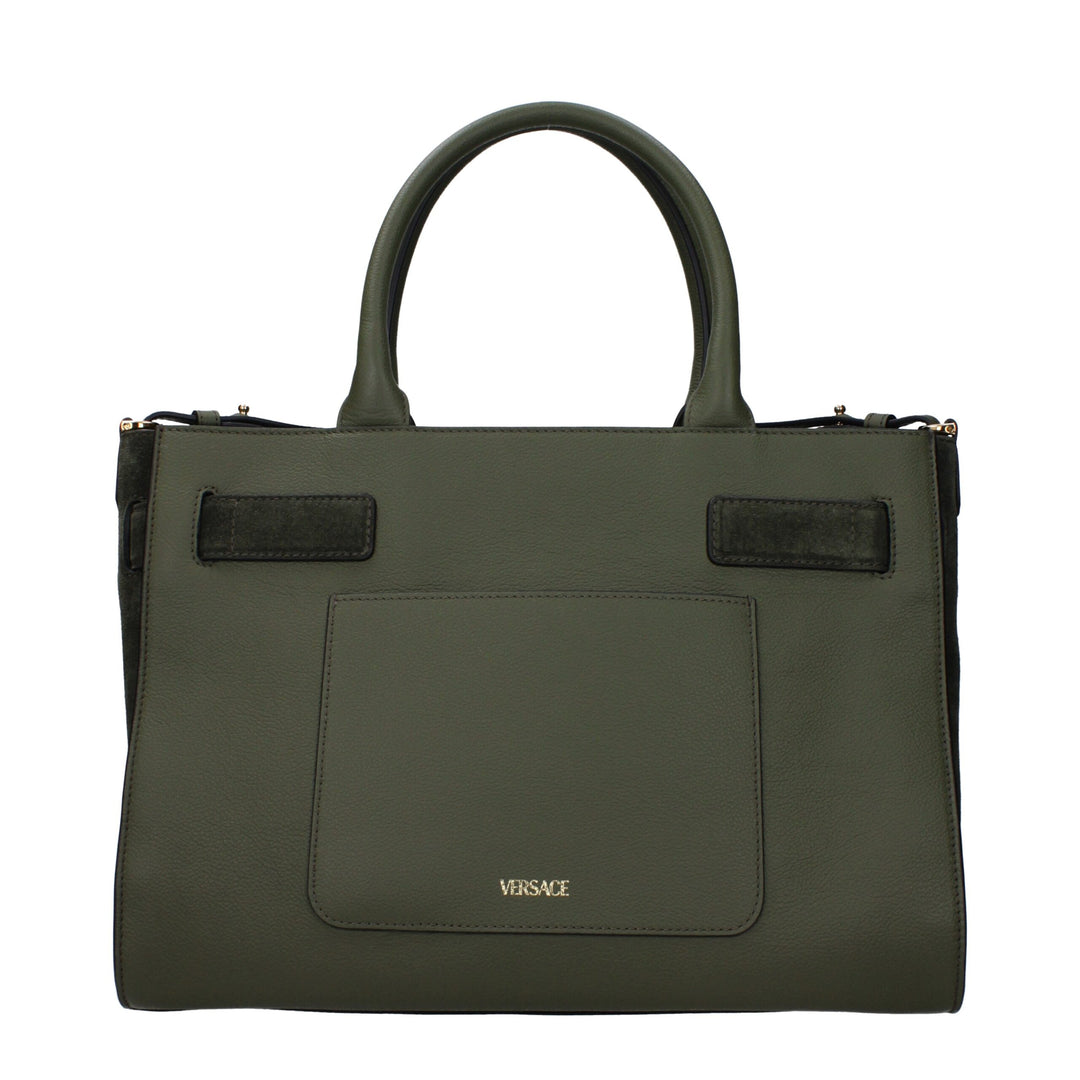 Versace Green Leather Handbag
