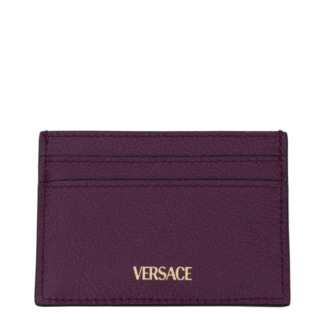 Versace Purple Leather Cardholder