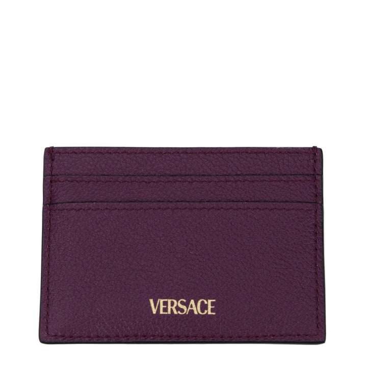 Versace Purple Leather Cardholder