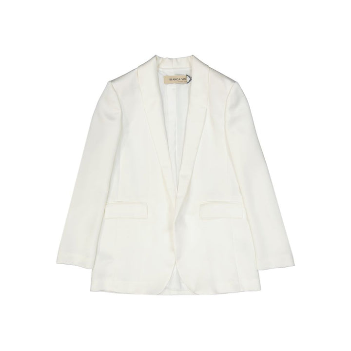 BLANCA VITA White Polyester Jackets And Coat