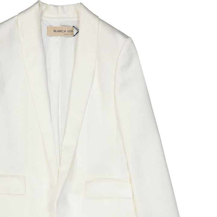 BLANCA VITA White Polyester Jackets And Coat