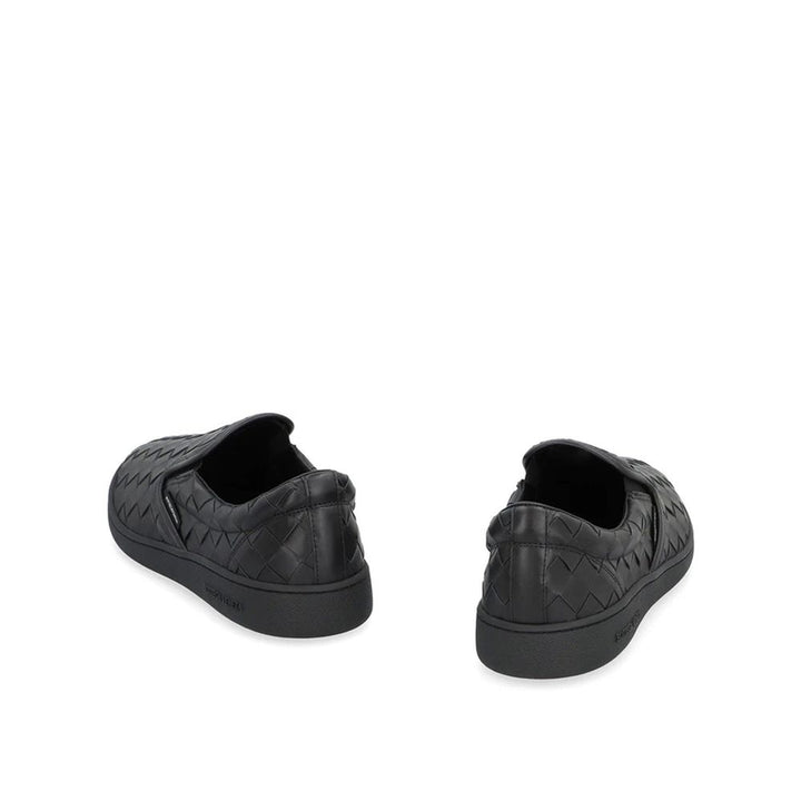 Bottega Veneta Black Calfskin Low Top Sneakers