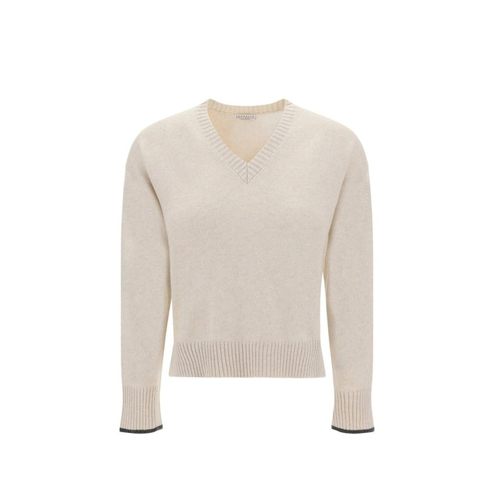 Brunello Cucinelli Beige Cashmere Cashmere Sweater