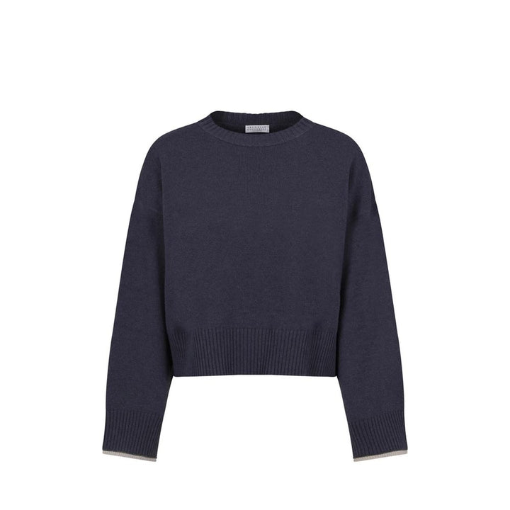 Brunello Cucinelli Blue Cashmere Cashmere Sweater