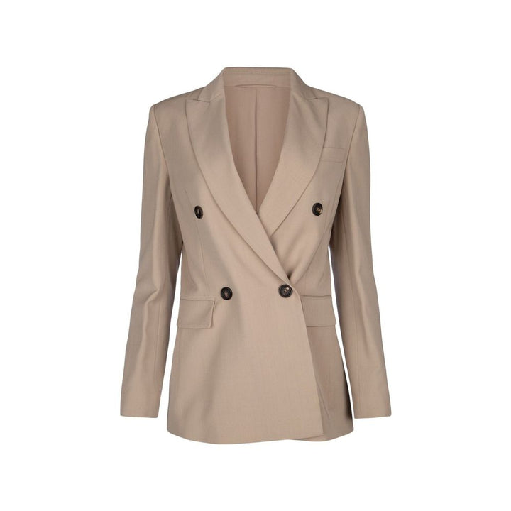 Brunello Cucinelli Beige Virgin Wool Blazer