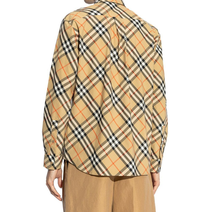 Burberry Brown Cotton Pattern Shirt