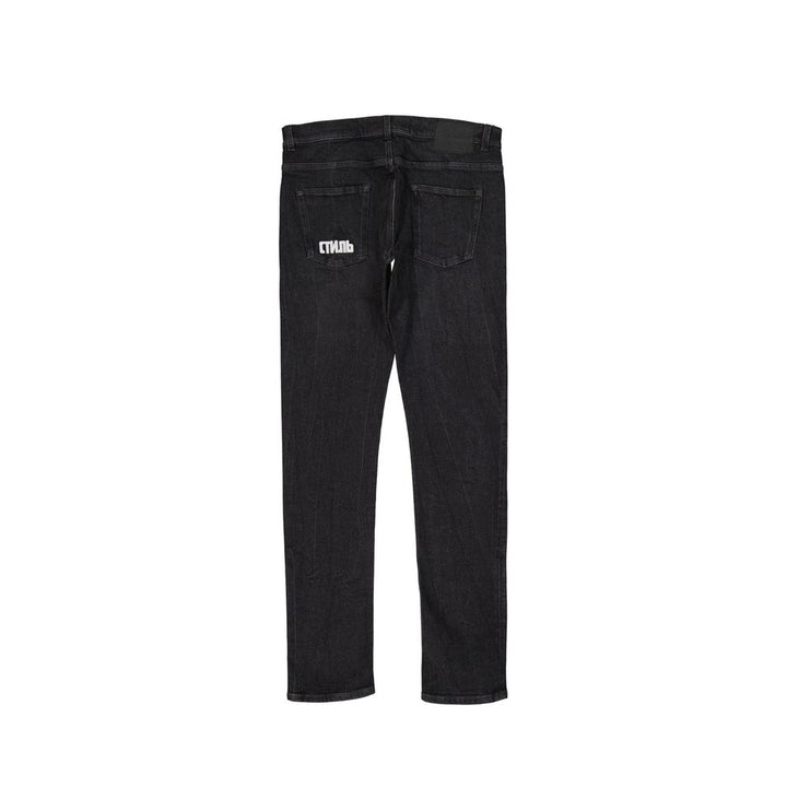 Heron Preston Black Cotton Slim Fit Jeans