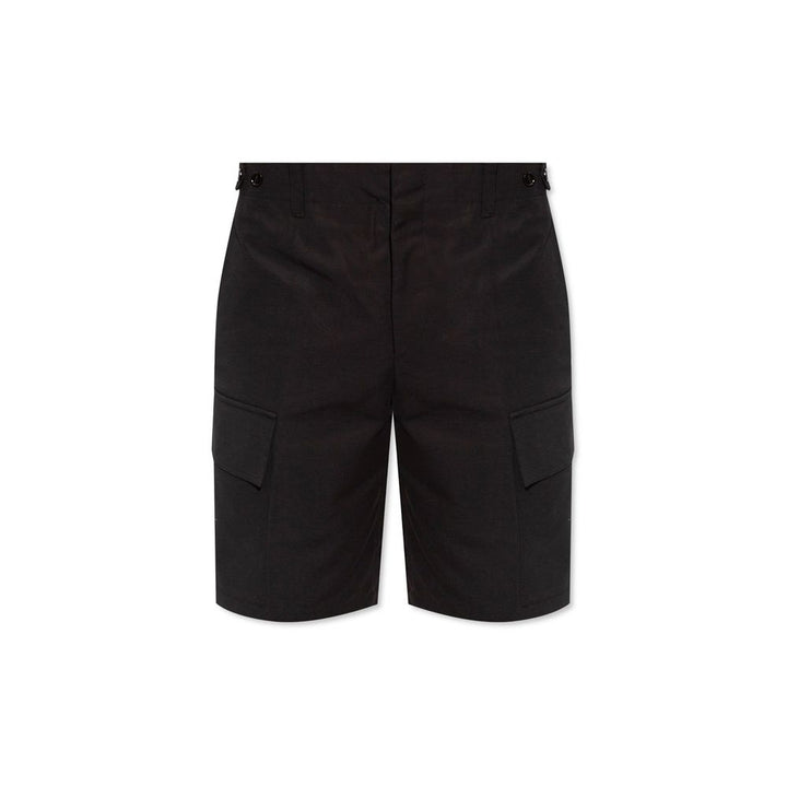 Jil Sander Black Cotton Cargo Shorts