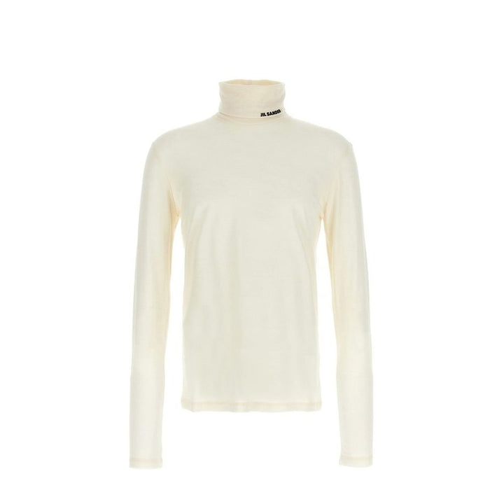 Jil Sander White Polyester Turtleneck