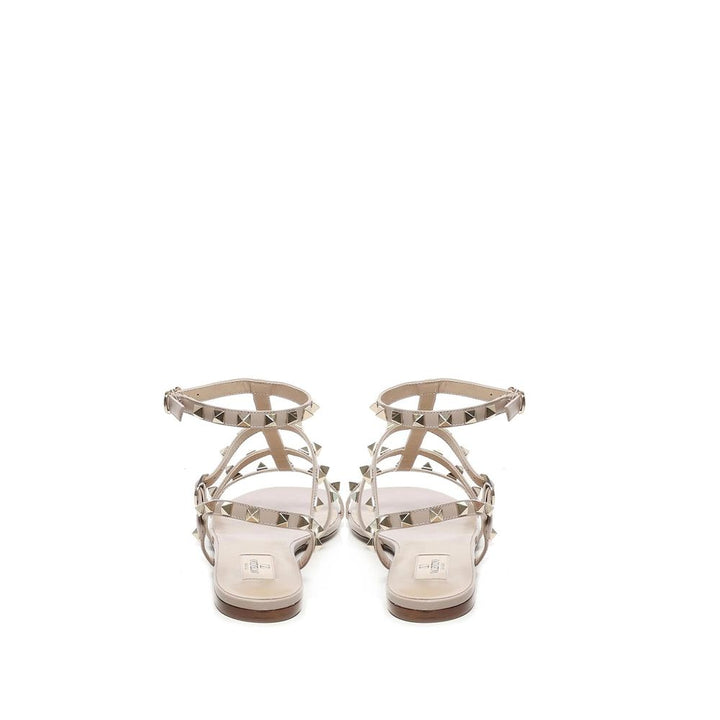 Valentino Garavani Beige Calfskin Flat Sandals