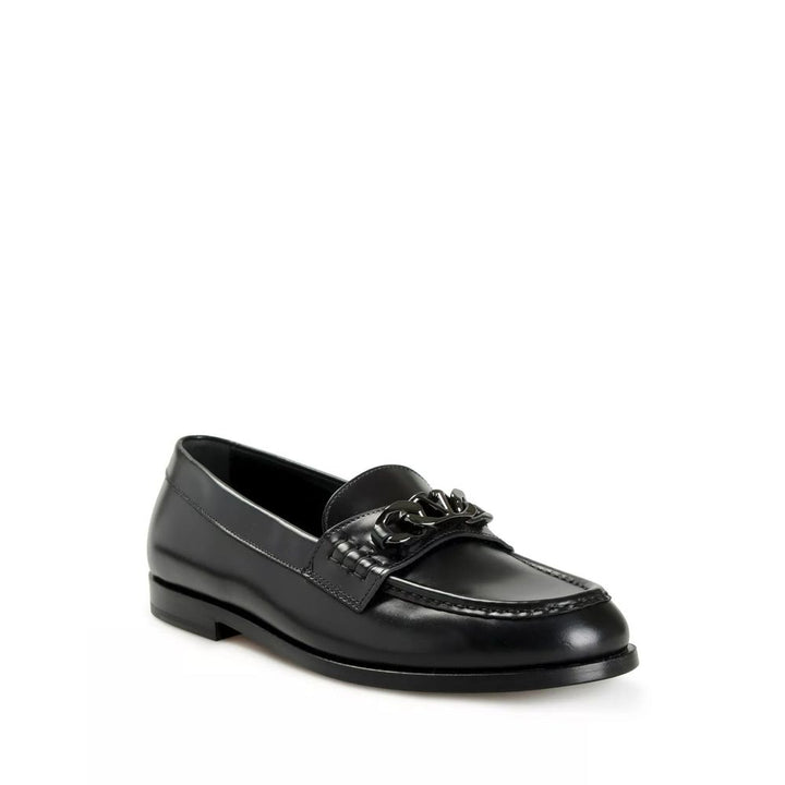 Valentino Garavani Black Leather Slip-On Loafers