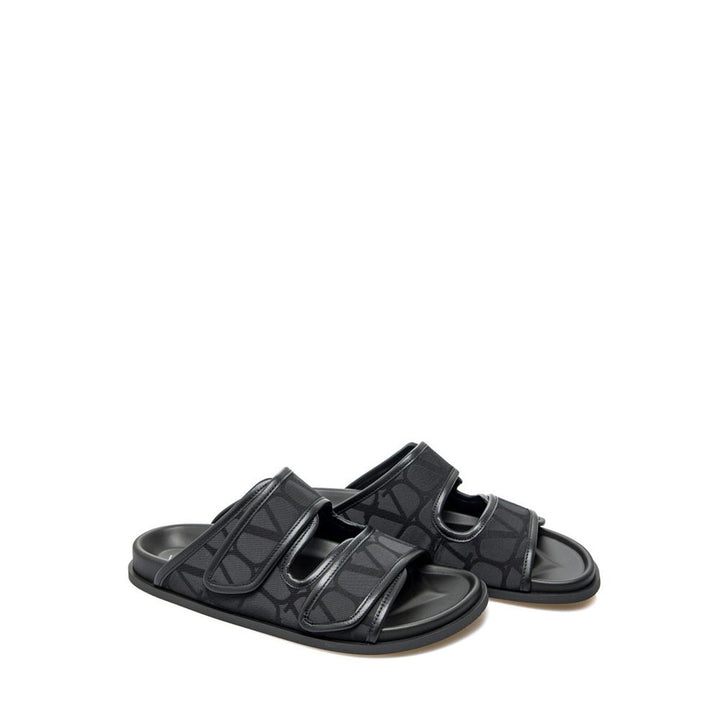 Valentino Garavani Black Fabric Sandals