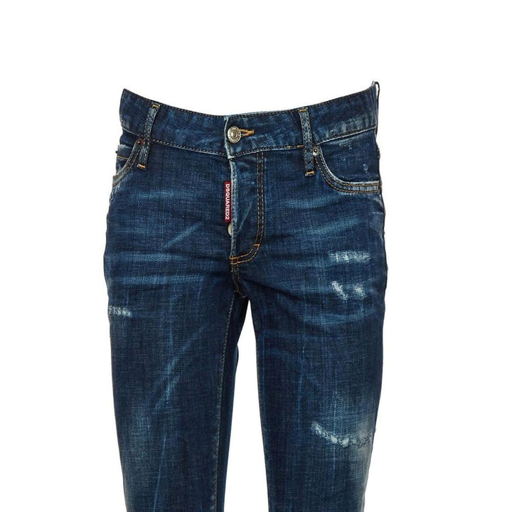 Dsquared² Blue Cotton Slim Fit Jeans
