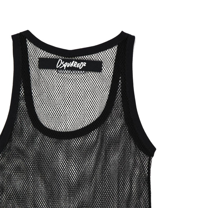 Dsquared² Black Cotton Tank Tops