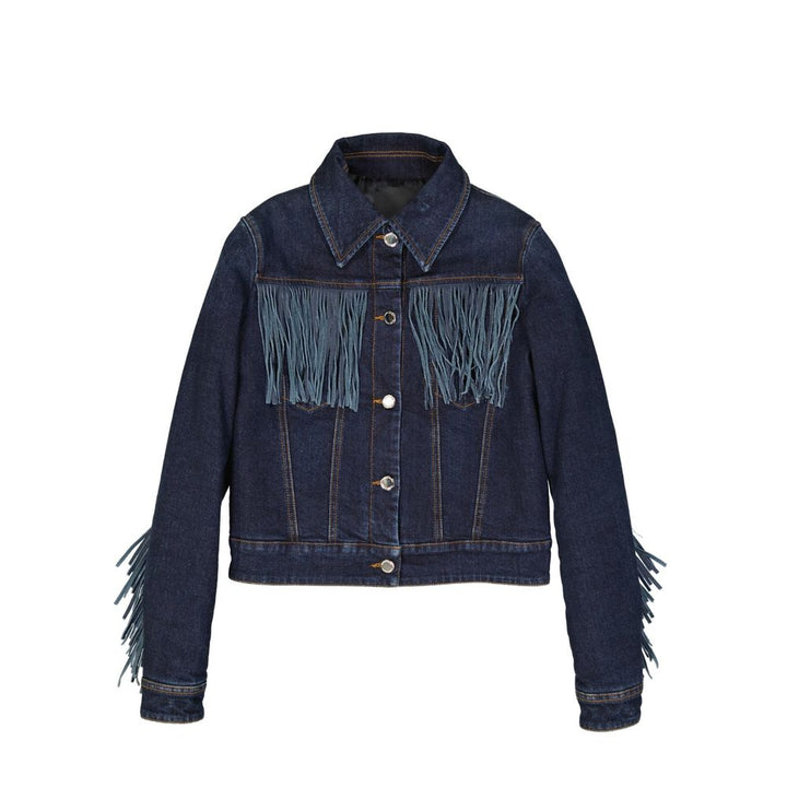 Frankie Morello Blue Cotton Denim Jacket