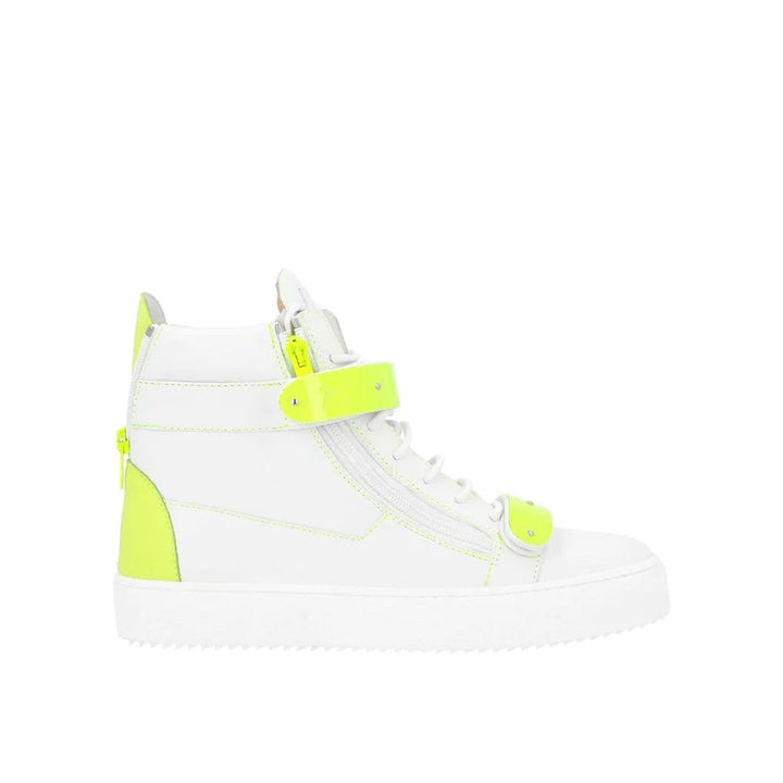 Giuseppe Zanotti White Calfskin High Top Sneakers