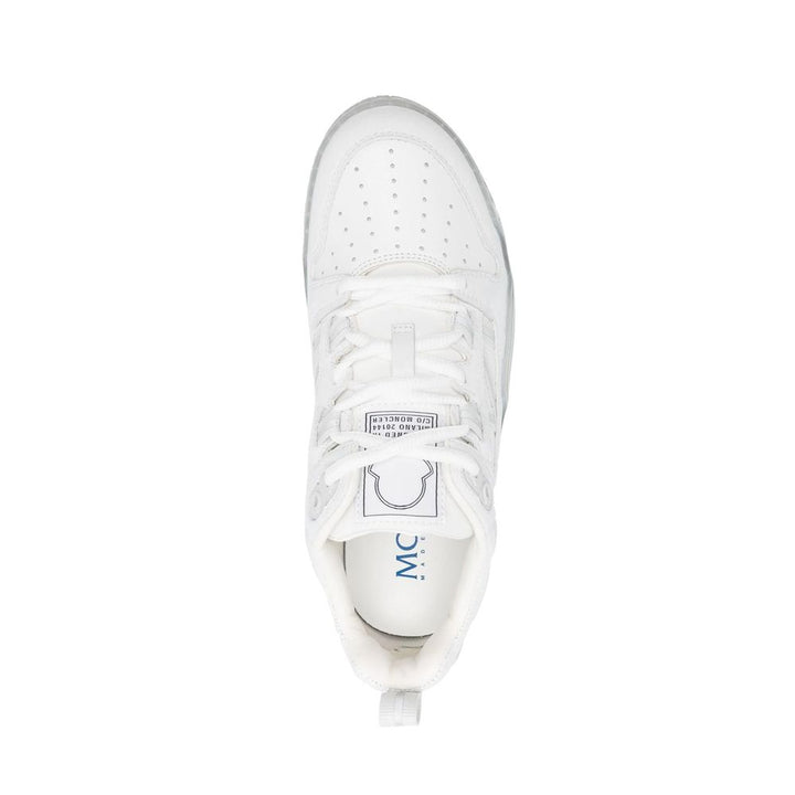 Moncler White Calfskin Low Top Sneakers