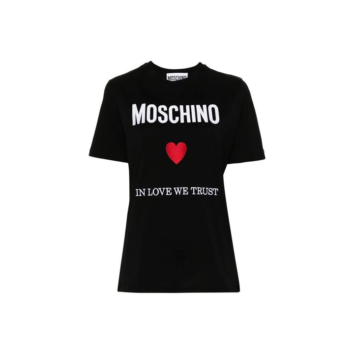 Moschino Couture Black Cotton T-Shirt
