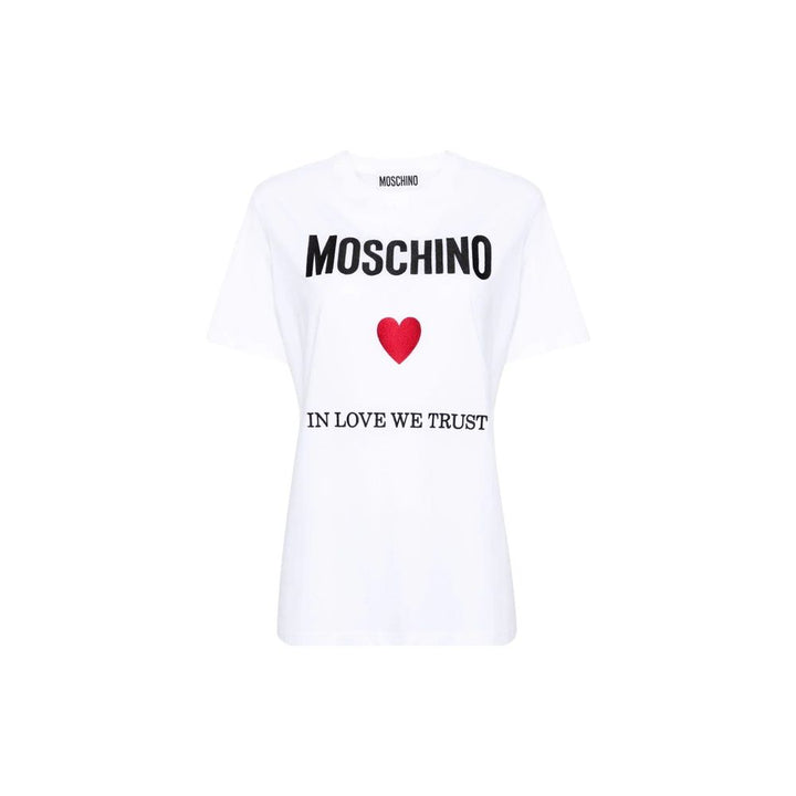 Moschino Couture White Cotton T-Shirt