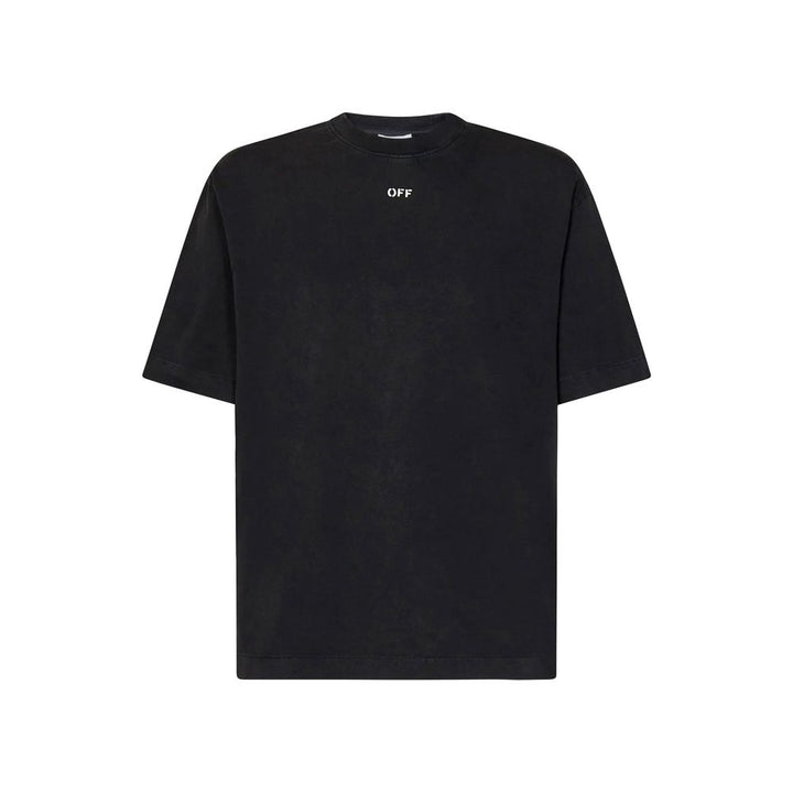 Off-White Black Cotton T-Shirt