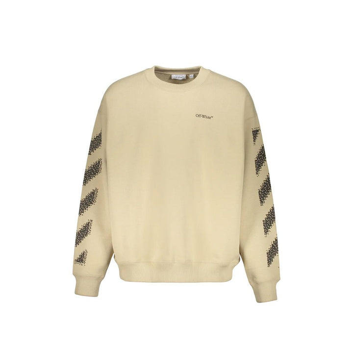 Off-White Beige Cotton Sweatshirt