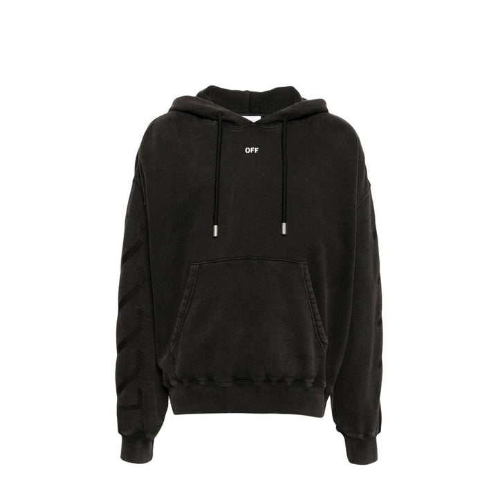 Off-White Black Cotton Sweatshirt