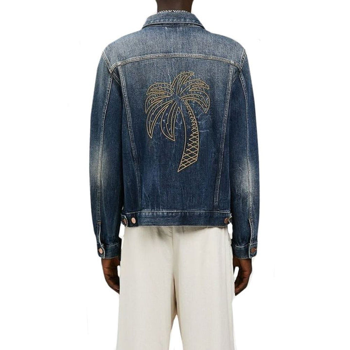 Palm Angels Blue Cotton Denim Jacket