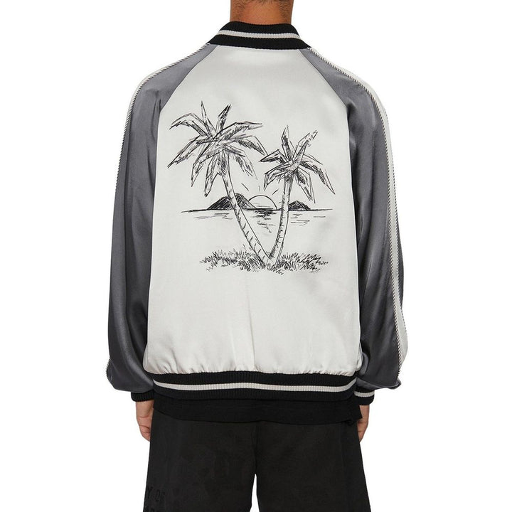 Palm Angels Gray Acetate Bomber