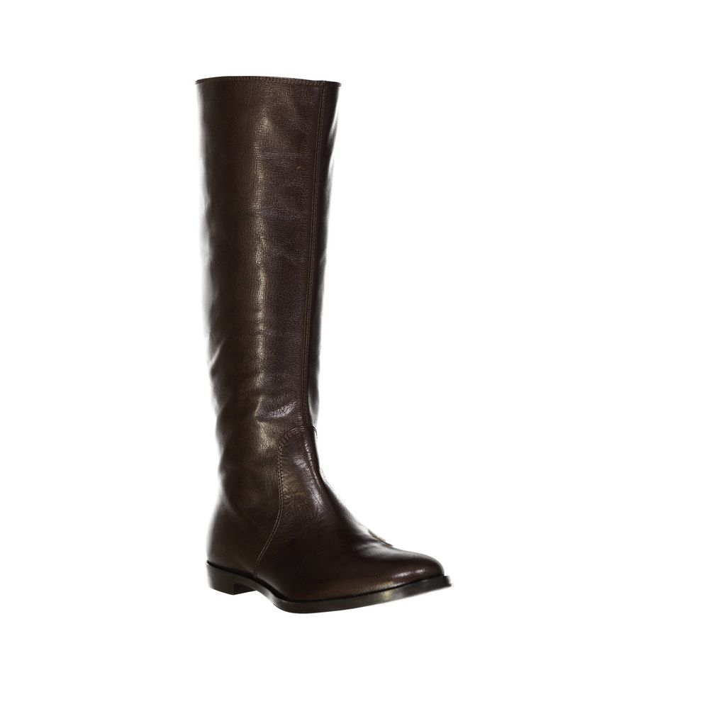 Sergio Rossi Brown Calfskin Over The Knee