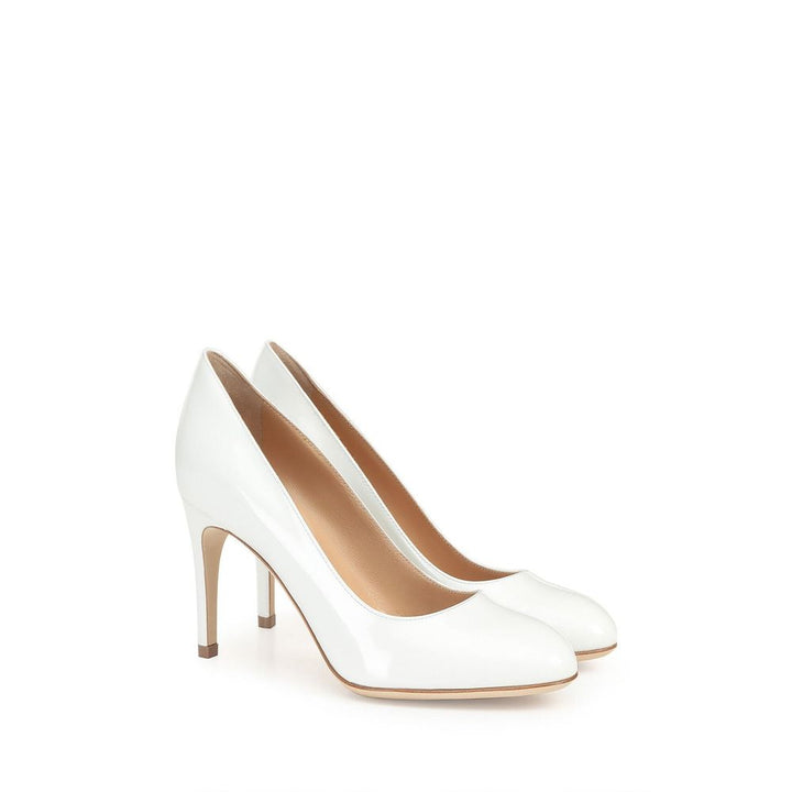 Sergio Rossi White Calfskin High Heel Pumps