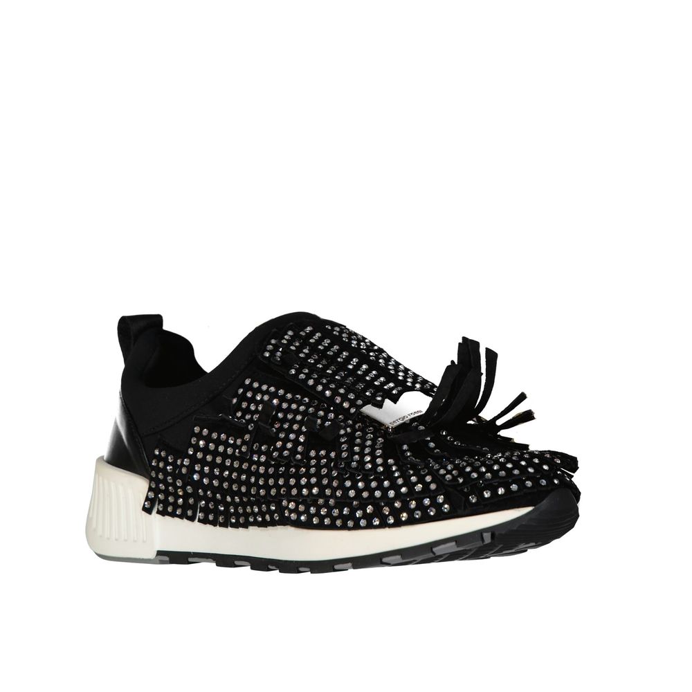 Sergio Rossi Black Fabric Athletic Sneakers
