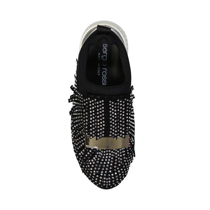 Sergio Rossi Black Fabric Athletic Sneakers