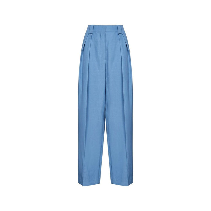 Stella McCartney Blue Linen Casual Pants