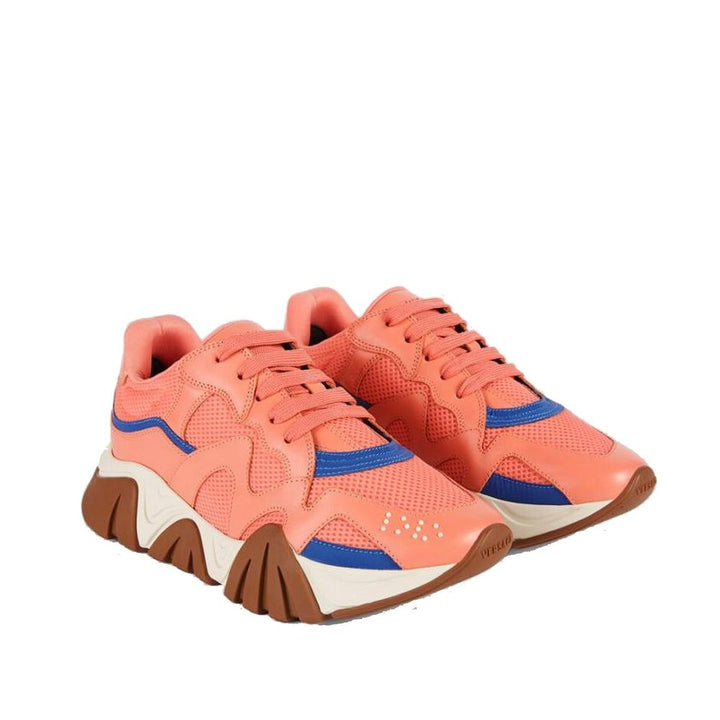 Versace Orange Leather Chunky Sneakers