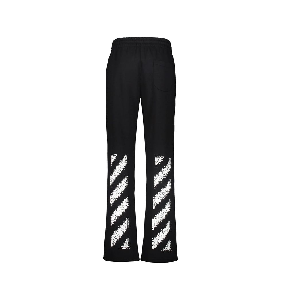 Off-White Black Cotton Casual Pants