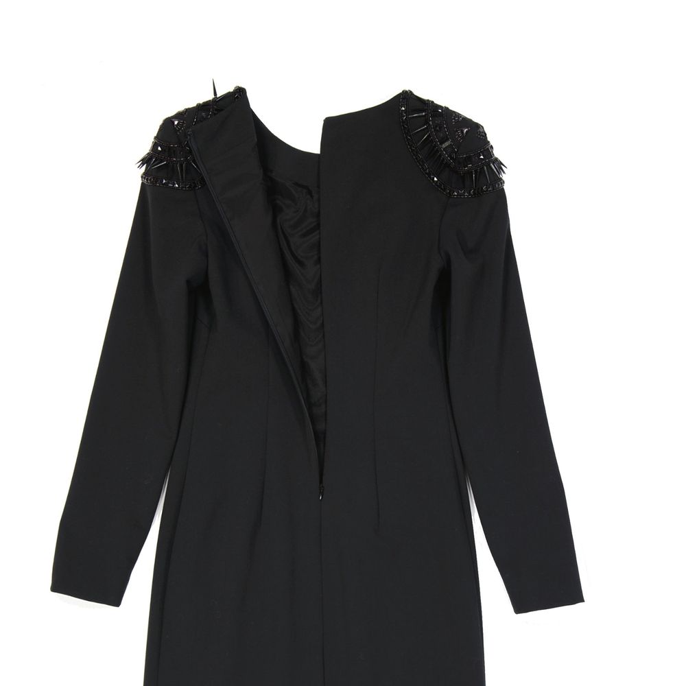 Alberta Ferretti Black Elastane Casual Dress