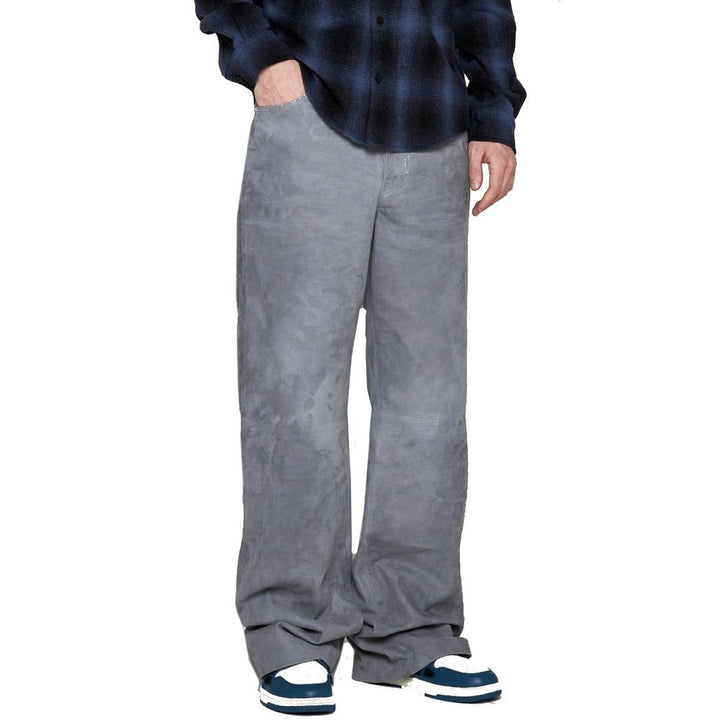 Amiri Gray Leather Pants