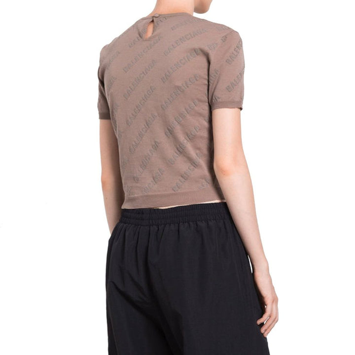 Balenciaga Brown Cotton Tank Tops