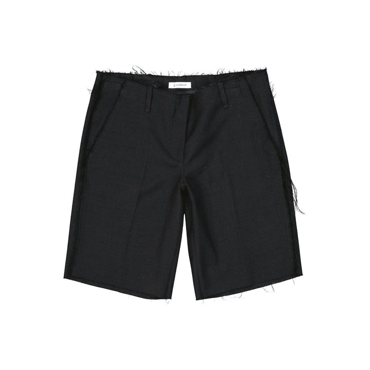 Dondup Black Virgin Wool Bermuda Shorts