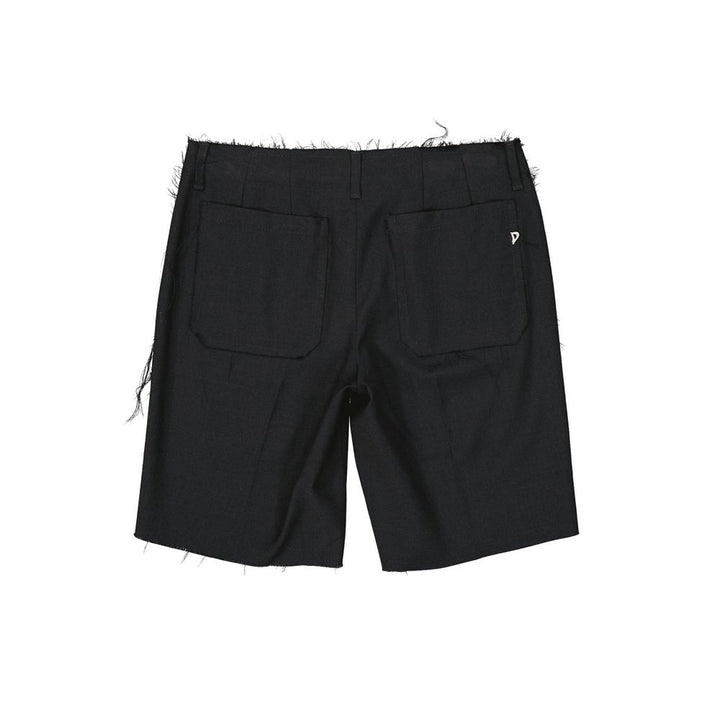 Dondup Black Virgin Wool Bermuda Shorts