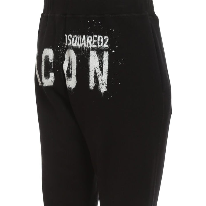 Dsquared² Black Cotton Joggers (Workout Pants)