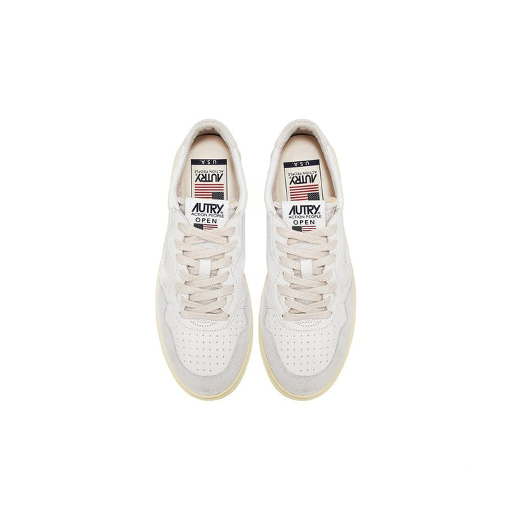 Autry White Leather Low Top Sneakers