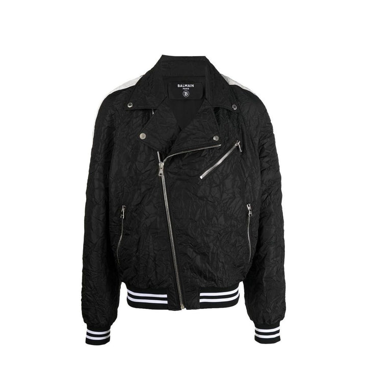 Balmain Black Polyester Bomber