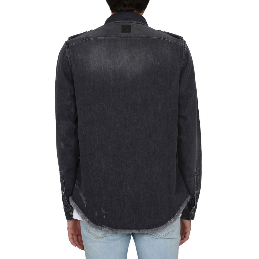 Balmain Black Denim Shirt