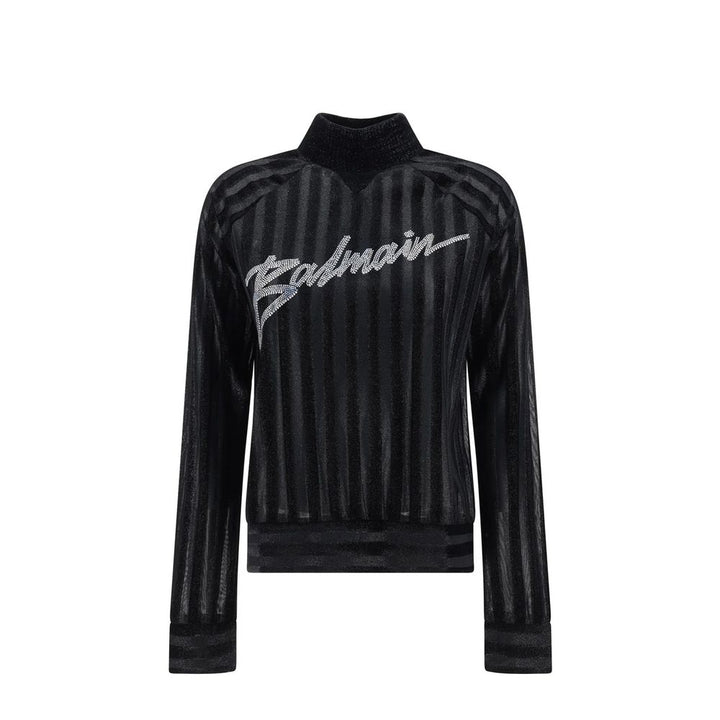 Balmain Black Elastane Sweatshirt