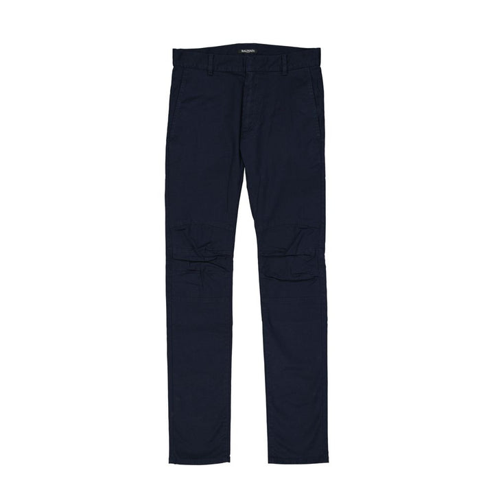 Balmain Blue Cotton Casual Pants