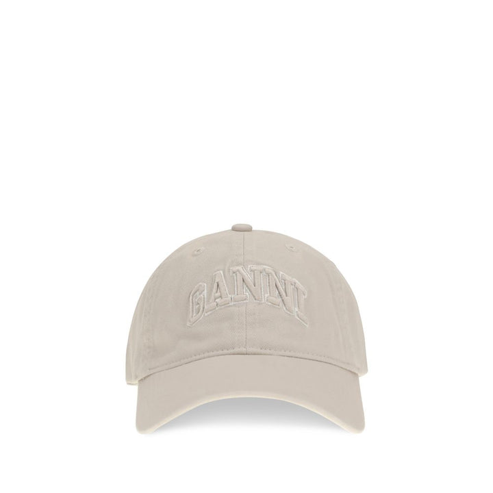 Ganni Beige Cotton Cap (Baseball Hat)